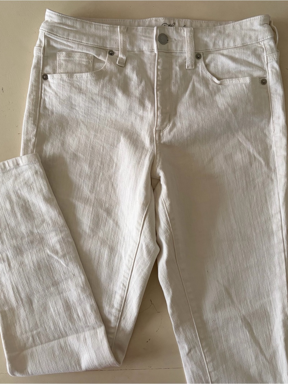 white high rise jeans